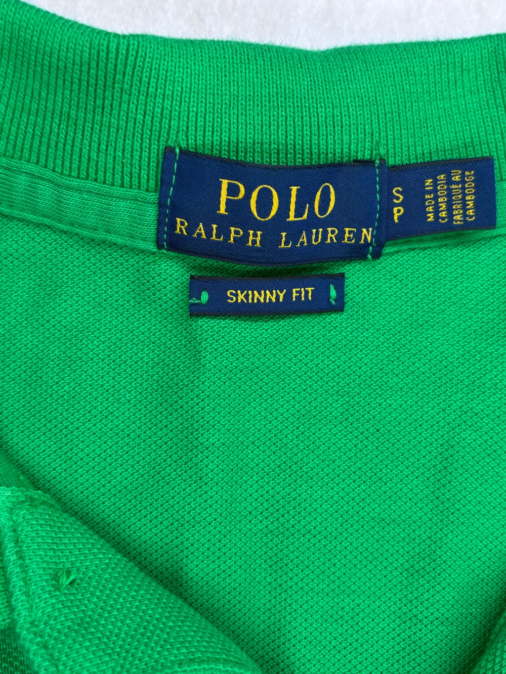 Ralph Lauren Slim Fit Kelly Green Classic Polo Tee - Women's Size Small - Picture 3 of 7